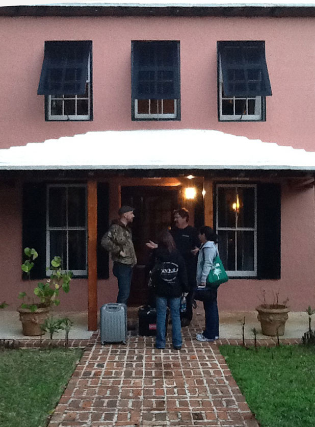 Ghosts of New England Research Society team meets at the Cox House on Orange Valley Road to begin an investigation into paranormal activity at the house.